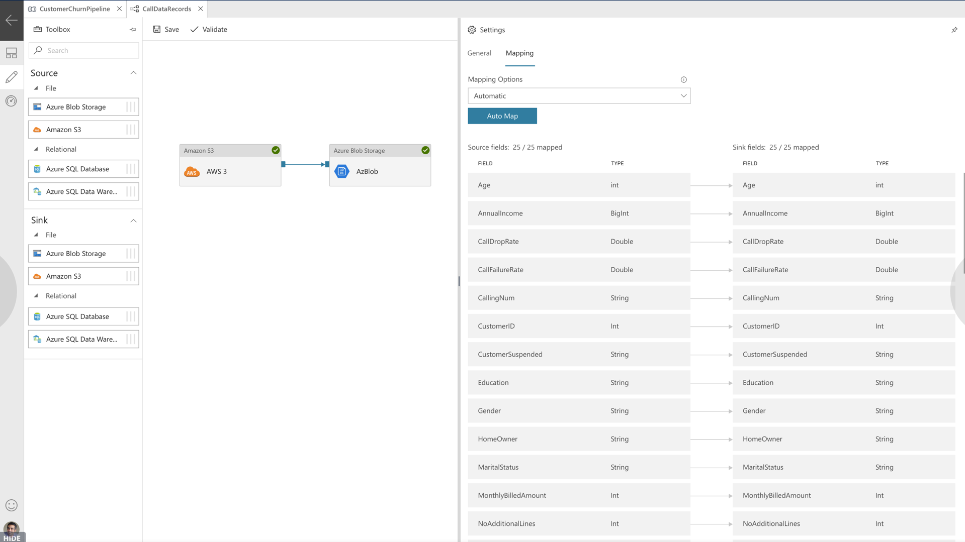 Data Mapping with Data Flow