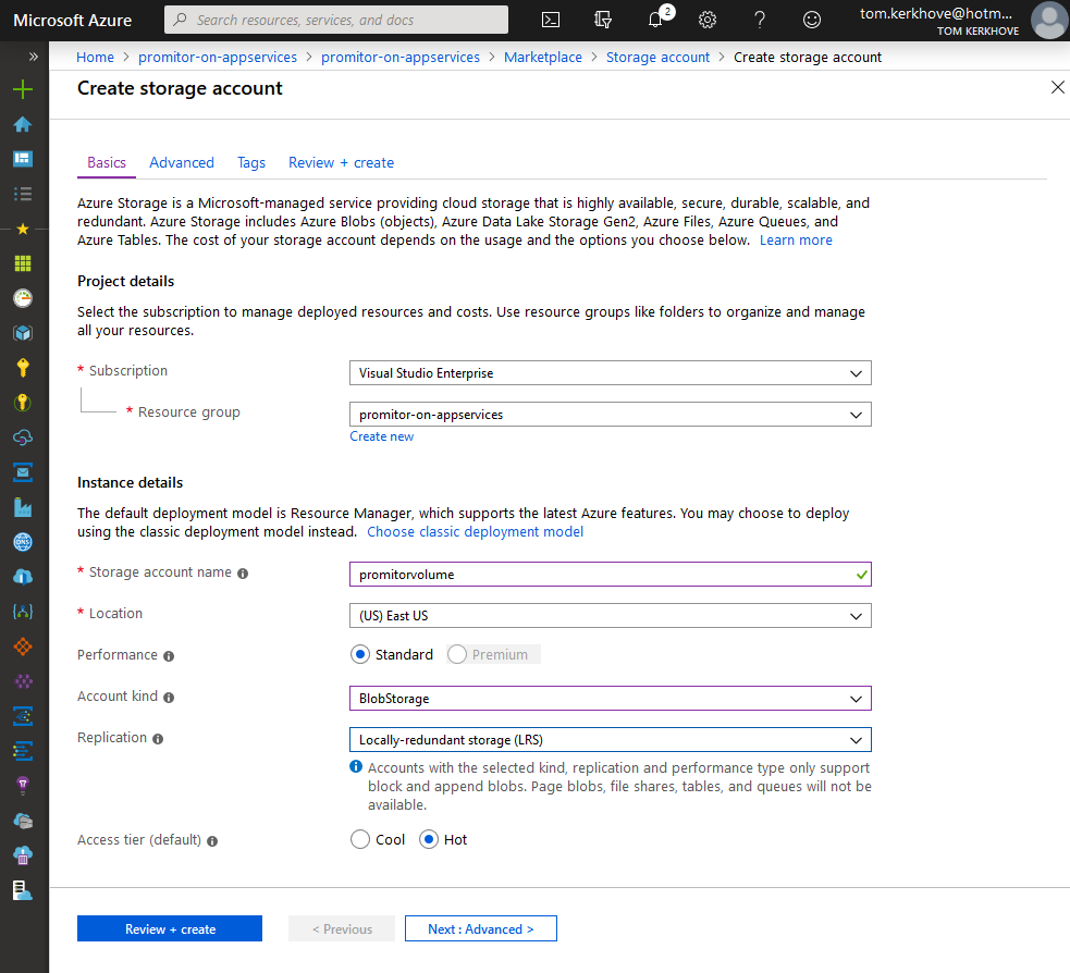 Mounting Volumes on Azure Web App for Containers